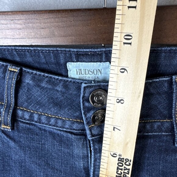 HUDSON Signature Bootcut Jeans Womens Size 29 Flap Pocket Dark Wash Preppy USA - Picture 7 of 15
